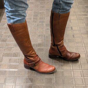 boc Knee High Equestrian Brown Leather Boots - Women's sz 8